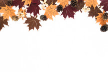 felt fall leaves and pine cones 