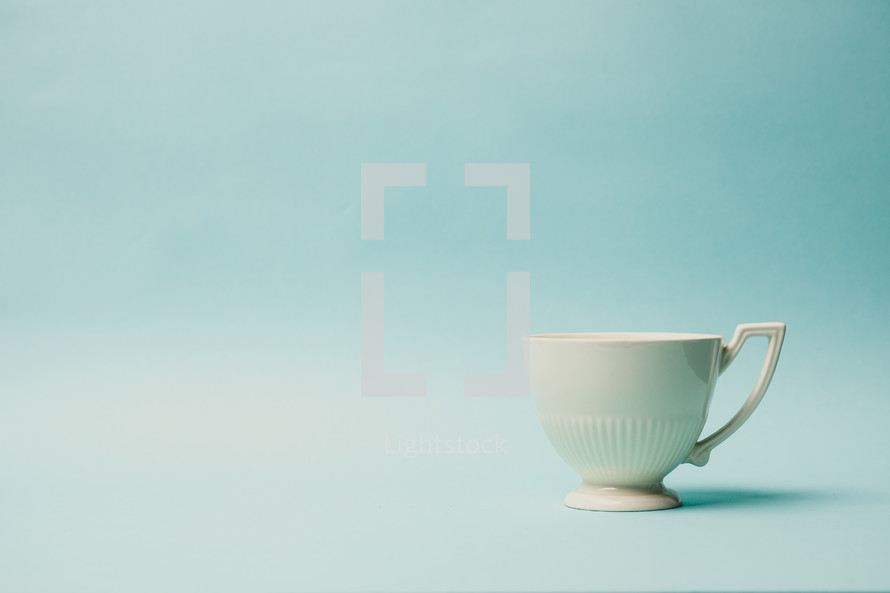 single white tea cup 