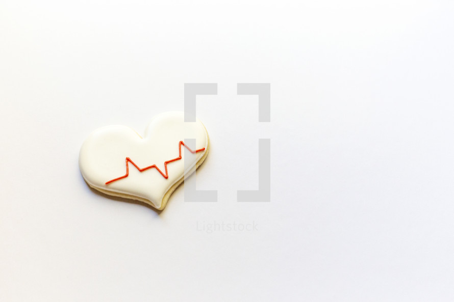 heart shaped medical cookie