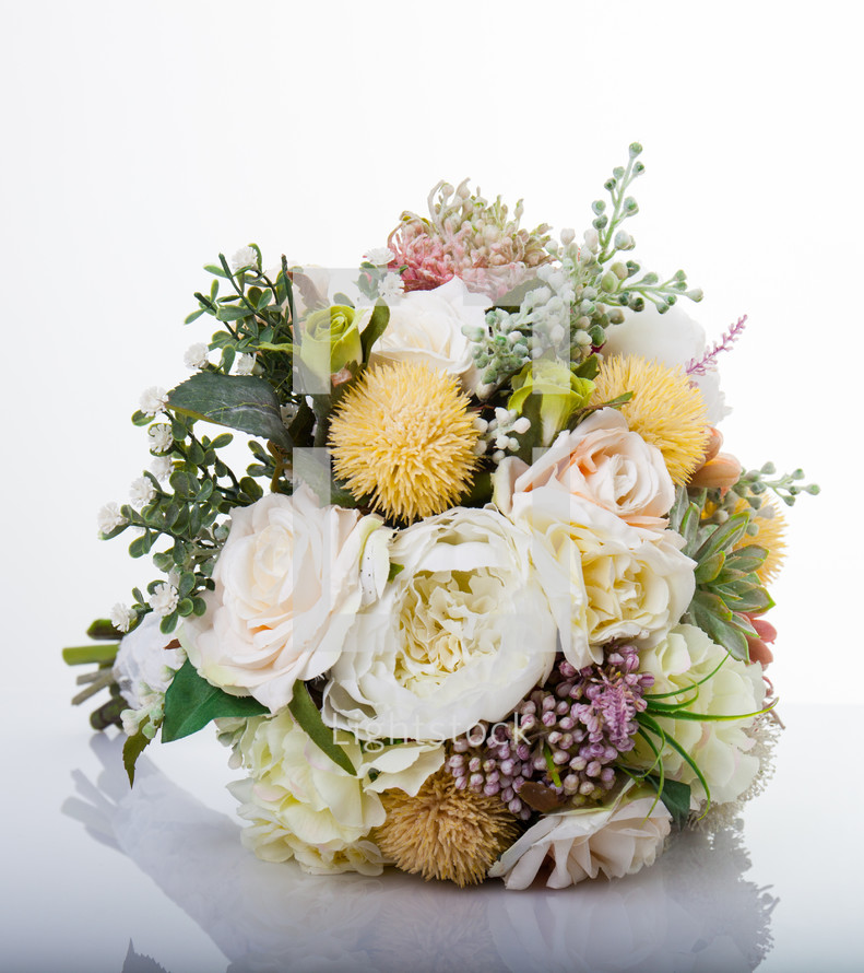 a flower bouquet on white 