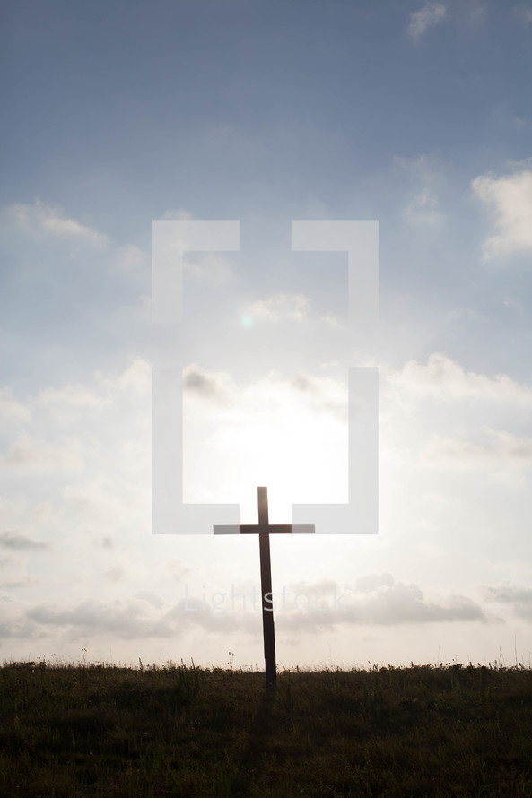silhouette of a cross 