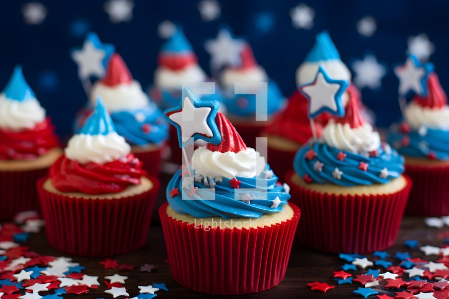 Fourth of July celebration cupcakes