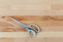 scissors on a butchers block