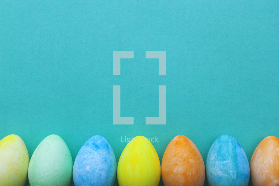 dyed Easter egg border 