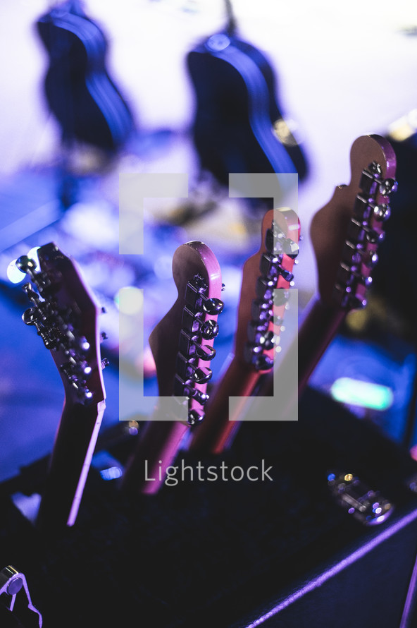 guitars on stage 