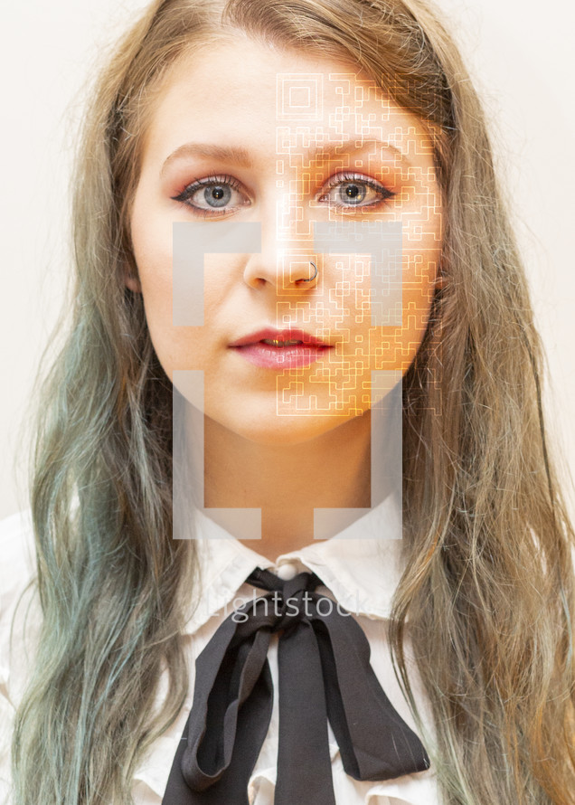 digital portrait of a woman 