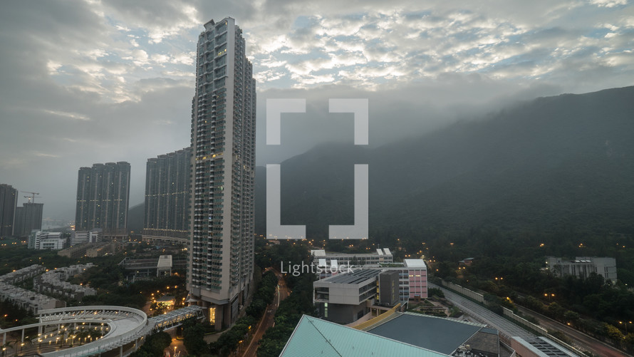 Overcast sky in Hong Kong