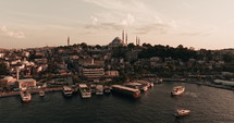 Aerial Istanbul Turkey Süleymaniye Mosque