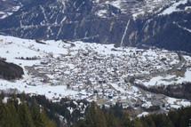 valley town in winter 
