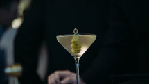 a martini glass 