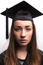 face of a sad graduate 
