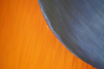 orange and black on canvas 