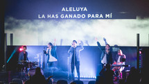 worship leaders leading a congregation in song