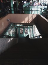 steps leading to the bottom level 