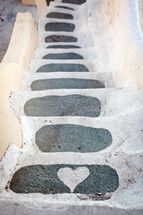 Love steps in Santorini - Oia.