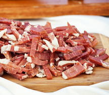 Raw ham, typical high quality Italian salami.