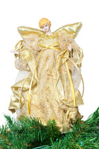 Christmas angel on christmas tree