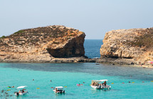 Island of Comino was once popular with marauders and pirates due to its numerous caves
