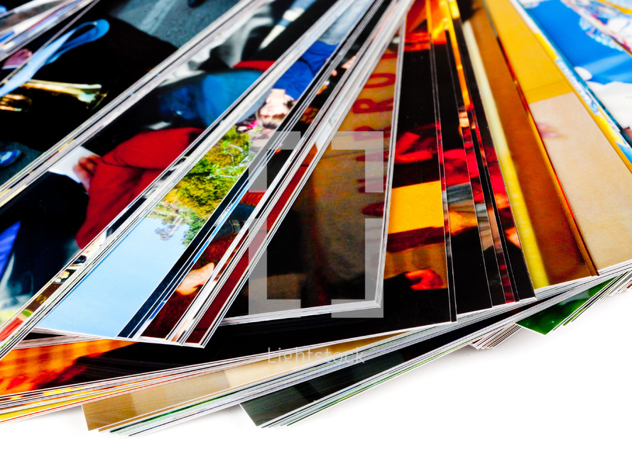 stack of photographs 