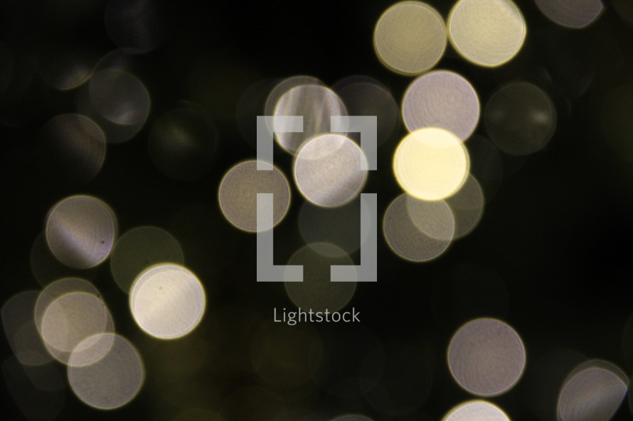 White Christmas lights - bokeh effect