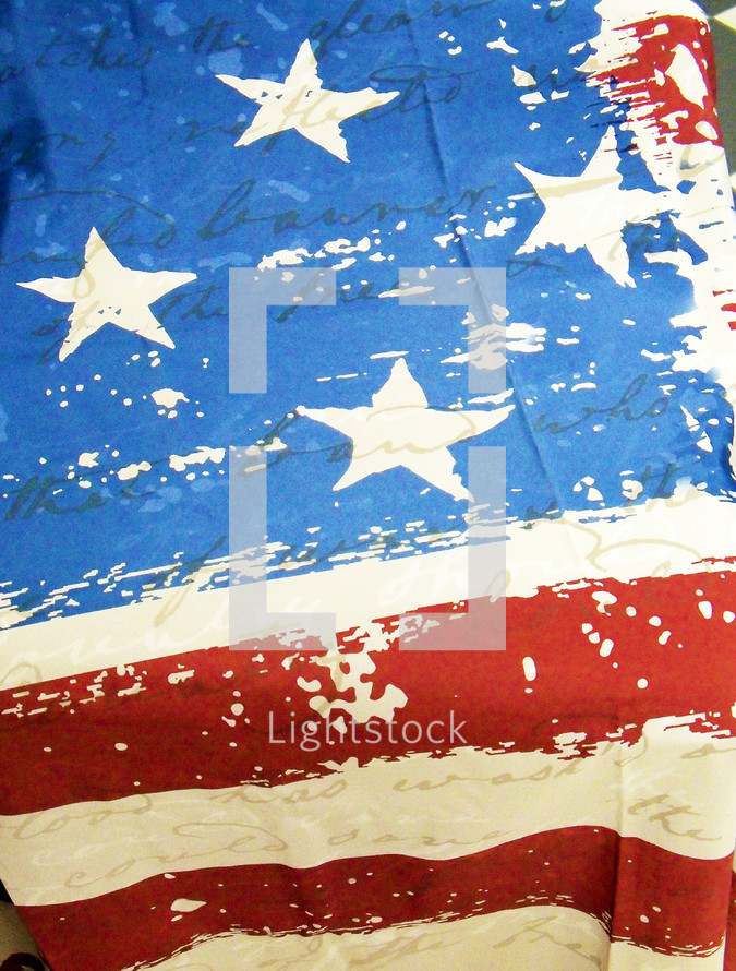 The Stars and Stripes that represent the United States of America artist rendering showing the red, white and blue and what it represents - Freedom, Democracy and equality that has been paid for with the blood of many american soldiers in previous wars. 