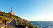 Lighthouse "Faro di Punta Carena", Anacapri, Capri island, Italy.