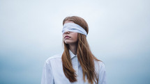 woman blindfolded 