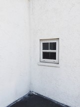 window on a white wall 