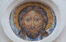mosaic tile of head of Jesus