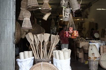 Rattan shop in Asia