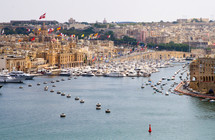 City landscape on the seaside in malta