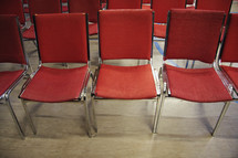 retro chairs for camp church