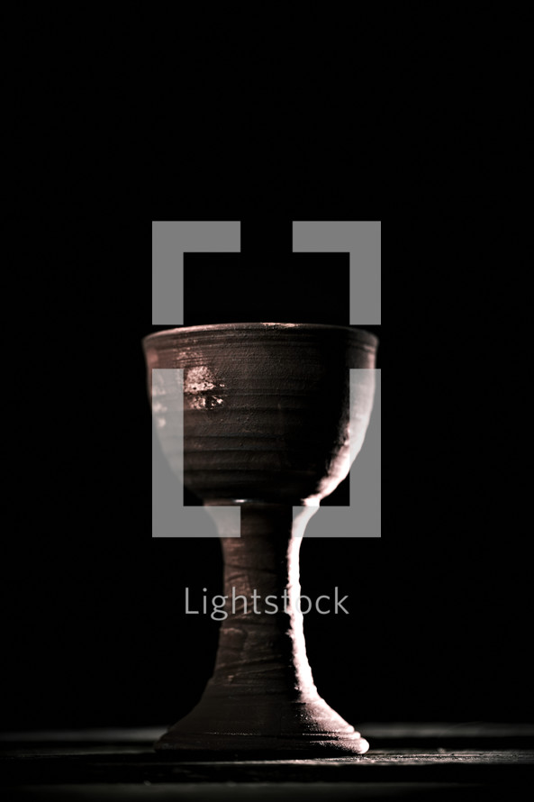 A replica of a 1st century chalice or cup used at the Last Supper.