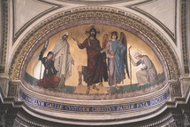 painting in the Pantheon in Paris 