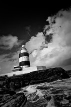 black and white lighthouse 