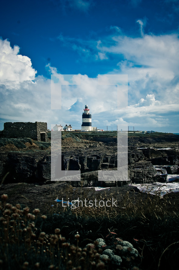 lighthouse along a coast 