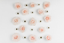 mums and pink roses pattern background 