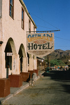Oatman Hotel, vintage sign route 66 