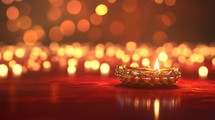 Diwali Celebration,  Illuminated Diya Against a Festive Bokeh Background. Concept of light, hope and prosperity