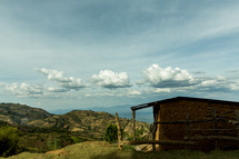 a cabin on a mountaintop in Kenya