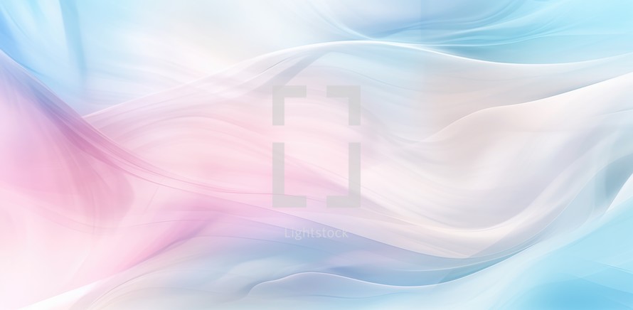 Abstract background with smooth lines in blue, pink and white colors