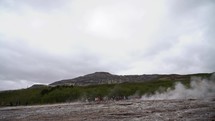 Geyser close up view in iceland