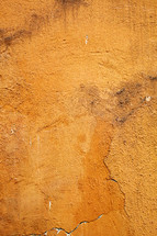 Detail of vintage yellow concrete 