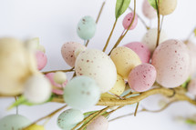 Easter wreath with Easter eggs 
