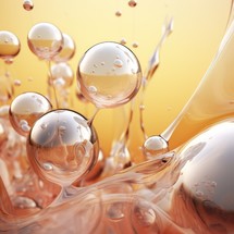 Abstract background with water drops and bubbles.