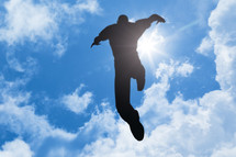 a man leaping 
