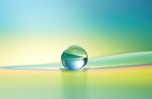 Abstract colorful background with water and glass ball