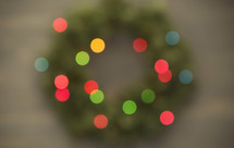 bokeh Christmas wreath