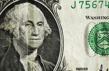 George Washington on a dollar bill 