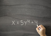 Algebra on a chalkboard 